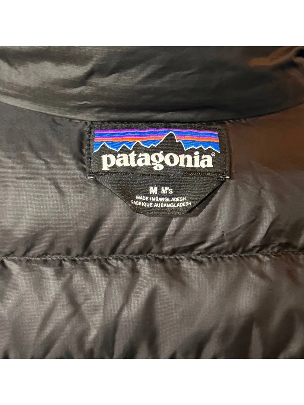 Patagonia Men’s Size Medium Full Zip Goose Down Sweater Puffer Black Jacket!